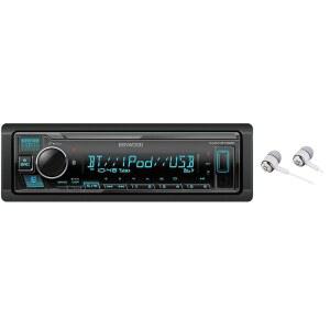 [미국배송] 켄우드 블루투스 USB MP3 WMA AM /FM 디지털 미디어 플레이어 듀얼 폰 연결 판도라 카 스테레오 수신기 / 무료 알파소닉 이어버드