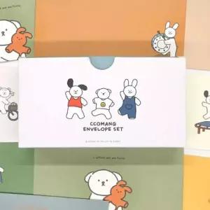 [셀러에이드]핑크풋 예쁜 메시지 편지지 봉투 세트 경조사 용돈 선물용 기프트