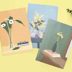 [셀러에이드]핑크풋 감성 편지지 세트 생일 축하 메시지 카드 우편용 플로망스