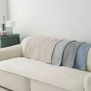 [콩심팥심]순면 쇼파 패드 누빔 쇼파 패드 논슬립 워싱 3인용 사계절 깔개