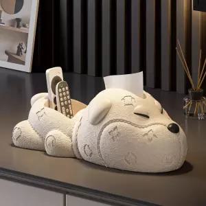 명품 강아지 리모컨 보관함 거실 티슈 케이스 장식품