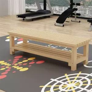 인테리어 2단 홑겹 세로 스툴 목재 나무 벤치 실내 다용도