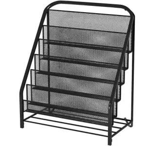 철제전면 책장 잡지꽂이 책자 신문 흰색 화이트 팜플렛