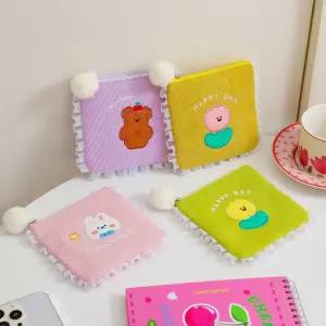 레이스 생리대 파우치 사각 케이스 캐릭터 곰돌이