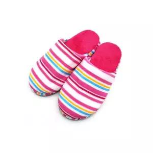 [에이치플러스몰]TBZ 줄무늬 거실 털실내화-색상랜덤발송 중학생실내화