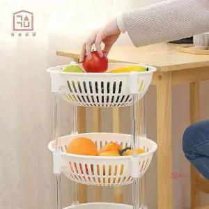 상상초월 욕실 주방 오픈 4단 안전수납 바스켓 다용도fgh592