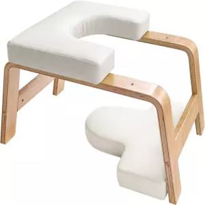 재판 생활 요가 헤드스탠드 벤치 - 가족 체육관용 의자 목재 및 PU 패드 피로를 풀고 몸매를 가꾸기 다색