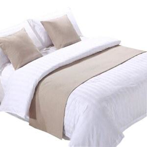 지위안 솔리드 린넨 같은 호텔 침대 발 러너 홈 장식 스카프 식탁 19.5