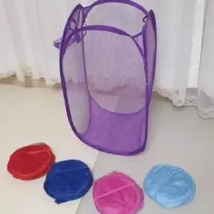 [에이치플러스몰]TBZ 폴딩 메쉬망 빨래바구니 1개(색상랜덤)