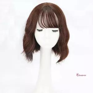 여성 웨이브 미디움 단발 통가발 패션ghi815