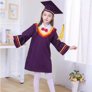 [에이치플러스몰]TBZ 남녀공용 보라색 두줄라인 졸업사진 학사복 세트