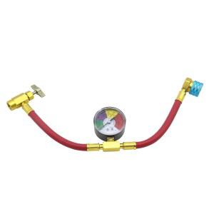 R1234YF 냉매 충전 호스 키트, 1/2인치 LH 캔 오프너 탭 천공 스타일, R-1234YF AC 냉매, 게이지가 있는 호스, 로우사이드 어댑터가 에어컨 시스템용 키트