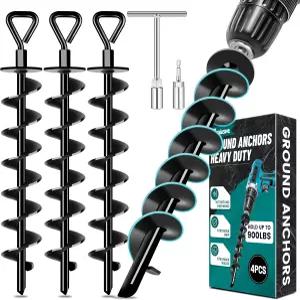 페이티브 그라운드 앵커 나사 끼우기 헤비 듀티 트램펄린 텐트 가제보 카포트 트랩 캐노피 스윙 세트용