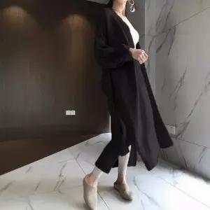 여성용 롱 추동 롱가디건 벨트 앤디 스웨터 무릎 카디건 가디건 기모 원픽3