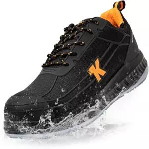 K by Kexin 남성용 안전화 복합 발가락 방수 펑크 방지 미끄럼 및 오일 저항성 전기 위험 EH 보호 건설