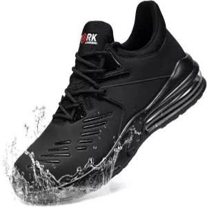 남성용 라르메른 스틸 토 슈즈 방수 미끄럼 방지 작업용 운동화 내구성 경량 편안한 불가능한 건축 테 에어