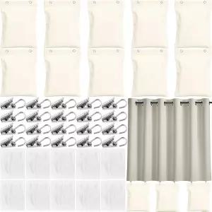 11월 봄 10팩 헤비 커튼 웨이트 24 야외 백 윈드 드레이프 카바나 가제보 페르골라 가든용 금속 클립이