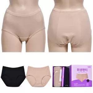 [트라이] 여성 민감한 그날 60수 면스판 맥시라인 3매입세트 월경팬티