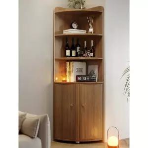 선반 원목코너장 장식장 원목 모서리장 수납장 코너 거실