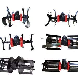 밭고랑 예초기 로타리 측면 경작 바퀴형 부착 장치