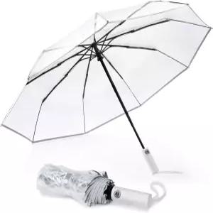 G4Free 투명 자동 3단 접이식 우산 웨딩 파티 행사용 비닐 남녀공용 튼튼한 휴대용