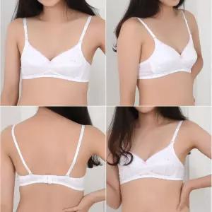 주니어 2단계 여중생 노와이어 브라 AA컵 깔끔 청소년 볼륨형성 이너