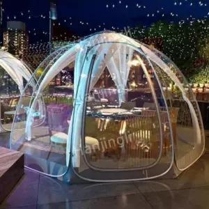 투명 야외 바람막이 행사용 천막 텐트 쉘터 마차 테라스 하늘 난방 우레탄창 겨울