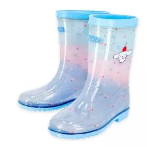 캐릭터장화 시나모롤 블루 글리터 트로피칼 어린이 아동 PVC 장화