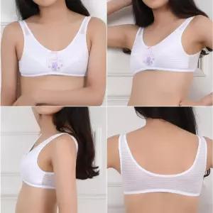 고양이 캐릭터 주니어 1단계 스포츠 브라 브래지어 통기성 깔끔 10대