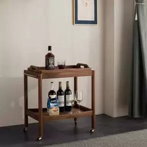 원목 우드 이동식 서빙 사이드테이블 주방 북카트 왜건