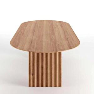 북유럽 스타일 10인용 식탁 책상 호두나무 바퀴 장착 다이닝 테이블 상판 라운드 디자인 예쁜 거실 가구 대형 회의용 책상 모던 인테리어