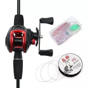 낚시 베이트릴 풀세트 루어 초보 오색줄 WFLOQMP