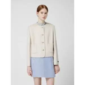 [백화점정품] CC콜렉트 캐시미어 블렌드 칼라리스 핸드메이드 자켓C254MSG151