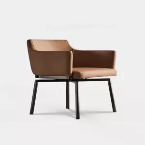 카페 다이닝체어 회전 식탁 의자 가죽 암체어 레스토랑 인테리어 좌석