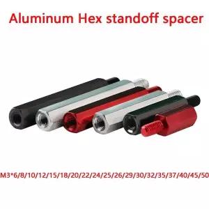 RC DIY FPV 쿼드콥터 드론 멀티로터용 알루미늄 스터드 로드 M3 알루미늄 육각 스탠드오프 스페이서 기둥