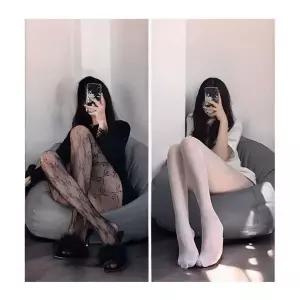 레이스 스타킹 나비 패턴 스타킹 레이스 팬티