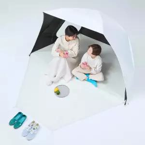 일본 요카비토 우산 텐트 3인용 원터치 차양 코쿤 화이트 피크닉 UV 차단 타프