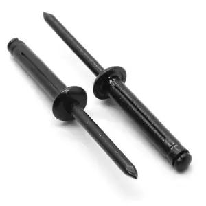 50pcs 모든 검은 페인트 알루미늄 Trifold 블라인드 리벳 팝 전구 블라인드 리벳 구조 Fasteher 고정 홈 장