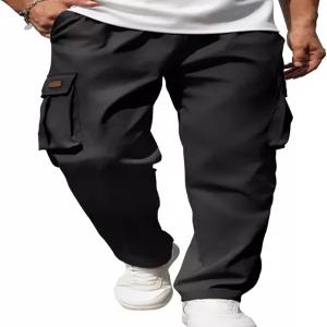 남성용 멀티 포켓 카고 조거팬츠 허리 밴딩 스트링 전술 바지 택티컬 루즈핏 트레이닝 하의 남자 츄리닝