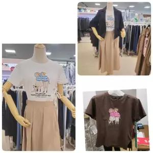 오프리미츠 MG01 력셔리여름반팔데일리고급진옆트임셔링당기면숏으로크롭하게티셔츠