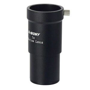 [미국배송] SVBONY 망원경 바로우 렌즈 5X 1.25인치 액세서리 천문학 및 천체 사진 촬영을 위한 완전 다중 코팅 광대역 녹색 필름 5X