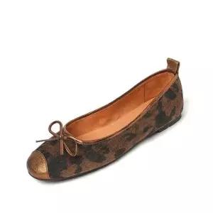 여친 가을 러블리 신발 단화 플랫 빅사이즈 프렌치 라운드 로우 호피 오픈토 컴포트 슈즈 다올3