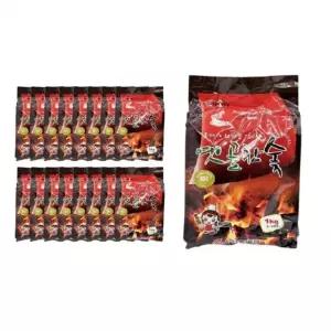 착화제 옛골 포함 + 참숯 16개입 1박스 지피니 1kg