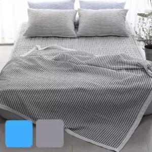 TBZ 아링 시어서커 냉감 누빔이불패드세트 Q 2컬러