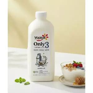 매장정품 BINGGRAE 요플레 Only3 플레인 요거트 대용량 1.8L 4병