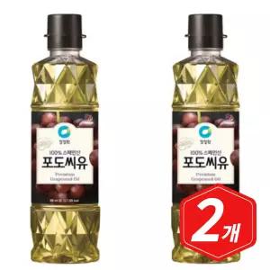 청정원 포도씨유 900ml x 2개 식용유 기름