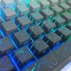 134키 폴라 데이 컨투어 PBT 이중사출 키캡 체리 프로파일 측면발광 MX 스위치 게이밍 키보드용