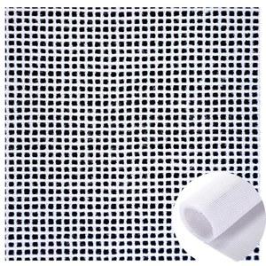 니트 그립 니들포인트 캔버스 14 메쉬 블랭크 화이트 캔버스 폴리에스터 면 트위스트 인터록 자수, 니트 크로셰 프로젝트 및 분할기 제작(20 x 20 인치, 2 팩)