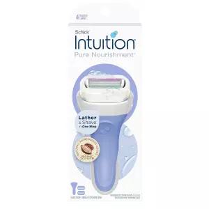 쉬크 인튜이트 여성용 순수 영양 면도기 코코아 버터로 리필하는 1개와 면도날 2개