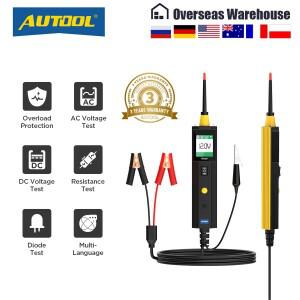 AUTOOL 자동차 회로 분석기, LED 디스플레이 테스터 도구 포함, 6-30V AC 전기 진단 BT250